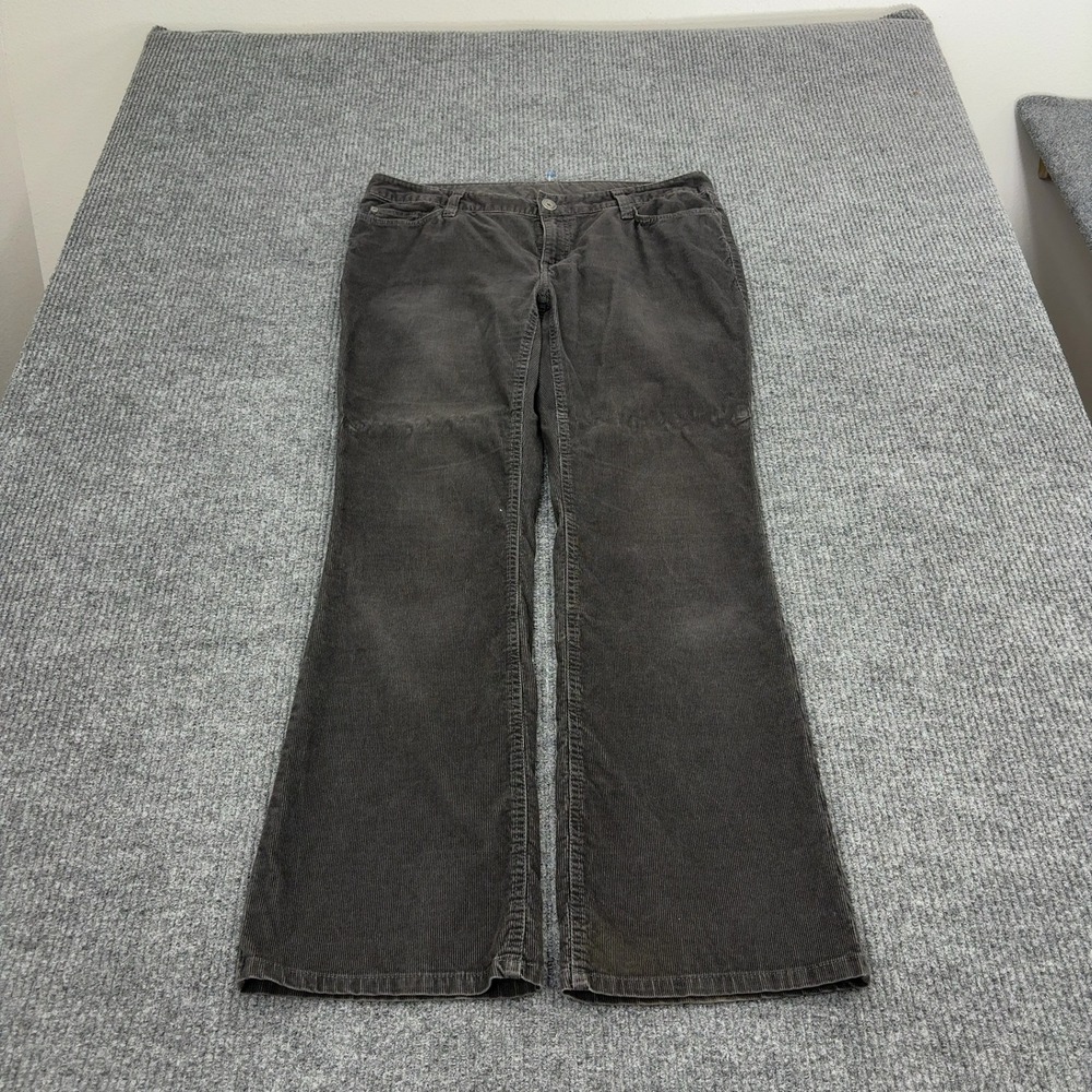 Eddie Bauer Pants Womens 10 Brown Cotton Corduroy Curvy Bootcut Casual Style